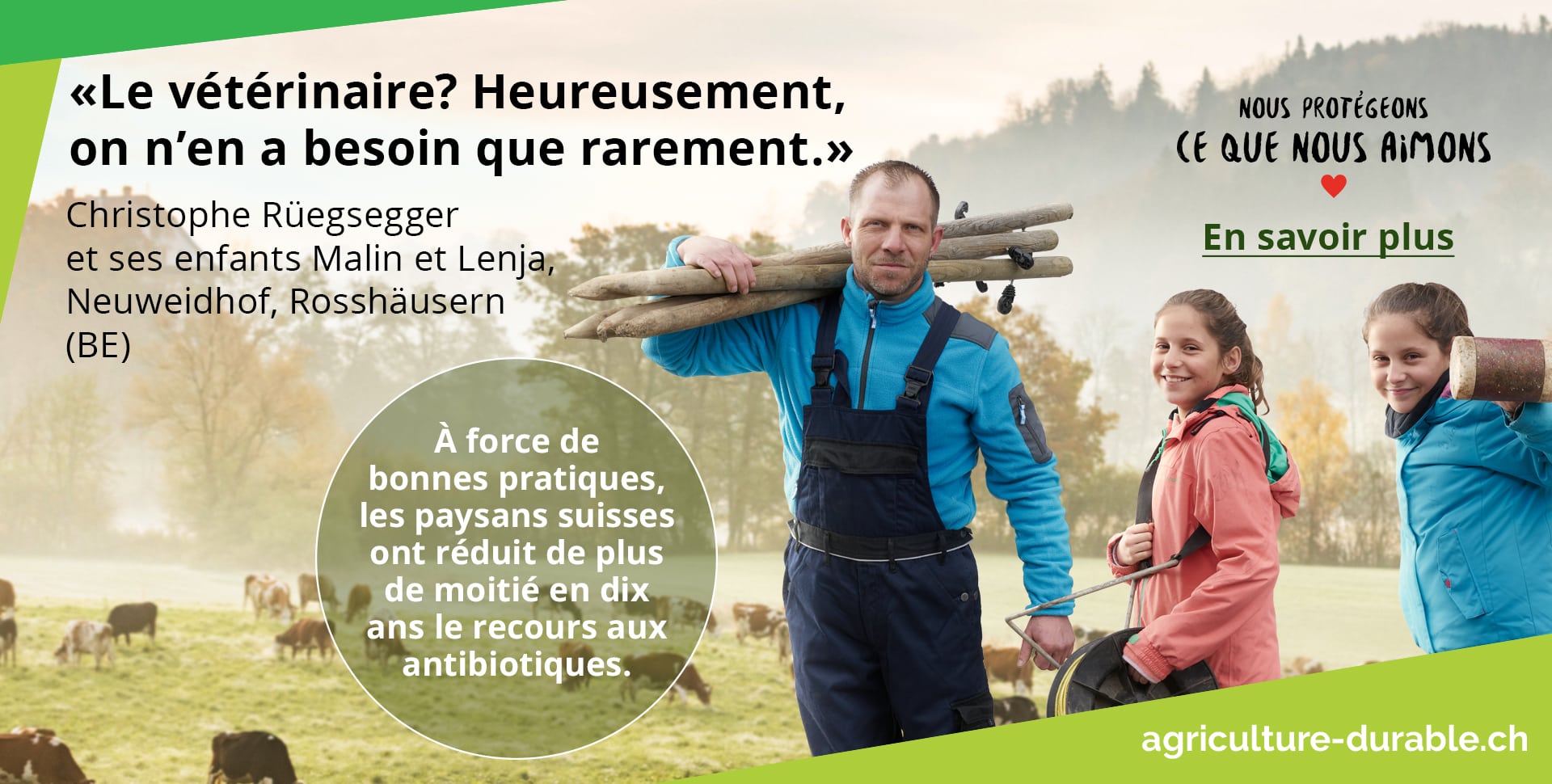 À force de bonnes pratiques, les paysans suisses ont réduit de plus de moitié en dix ans le recours aux antibiotiques.